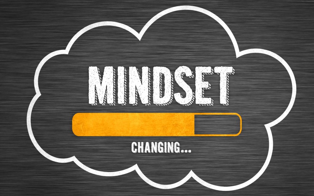 A graphic showing a changing mind, to demonstrate that changing your mindset can help you deal with stress and anxiety.